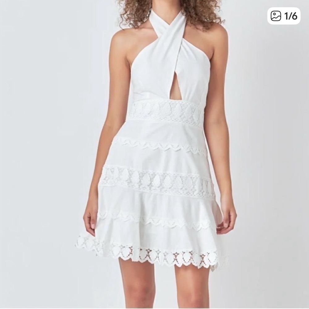 Endless Rose Strapless White Dress-NWOT